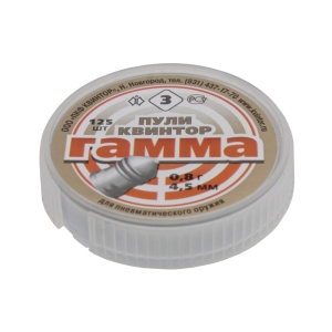 Квинтор - пули Гамма калибр 4,5 мм вес 0,8 г пачка 125 шт - 1