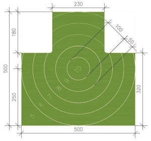 Мишень №4 грудная, зеленая