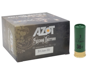 Патрон 12х70 дробь 3 навеска 36 г Русский охотник Азот - 1