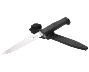 Kizlyar Supreme - нож Vector 420 HC Stone wash, black kraton handle, polyamide sheath - 1